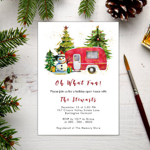Invitación Qué fiesta de navidad navideña tan divertida