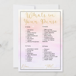 Invitación ¿Qué hay en tu bolso?