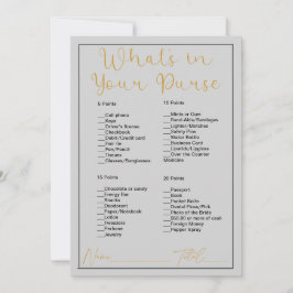 Invitación ¿Qué hay en tu bolso?