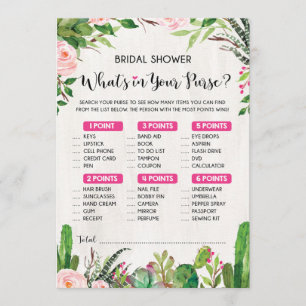 Invitación ¿Qué hay en tu bolso Fiesta?