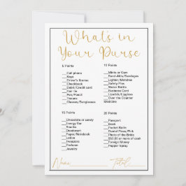 Invitación Qué hay en tu cartera ducha de novias blancas y do