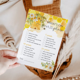 Invitación ¿Qué hay en tu juego de Baby Shower con temas de A