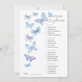 Invitación ¿Qué hay en tu juego de las mariposas azules?