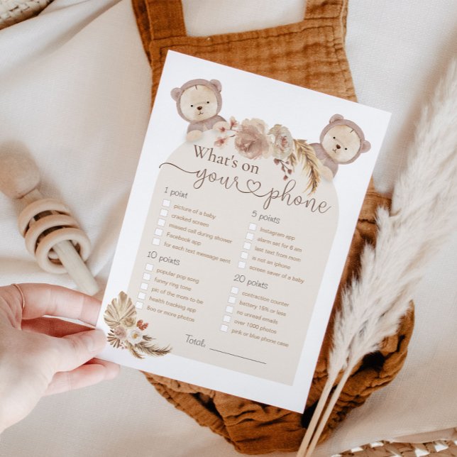 Invitación ¿Qué hay en tu teléfono? Juegos de Baby Shower (Subido por el creador)