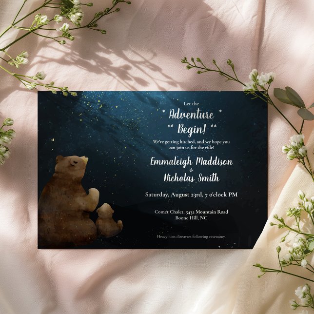 Invitación Que la aventura comience Boda informal de la noche (Subido por el creador)