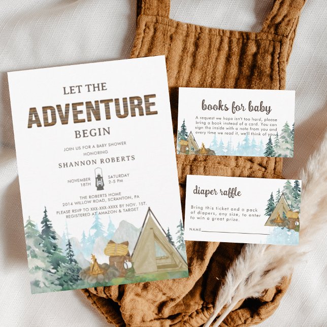 Invitación Que la aventura comience el Baby Shower de la made (Subido por el creador)