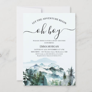 Invitación Que la aventura comience el Baby Shower salvaje