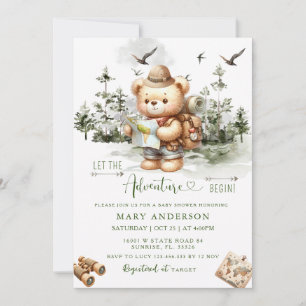 Invitación Que la aventura comience el uso de Baby Shower