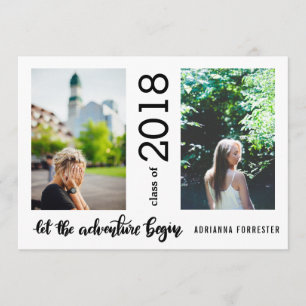 Invitación Que La Aventura Empiece A Graduarse Dos Fotos