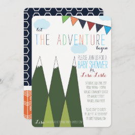 Invitación Que la aventura empiece Baby Shower