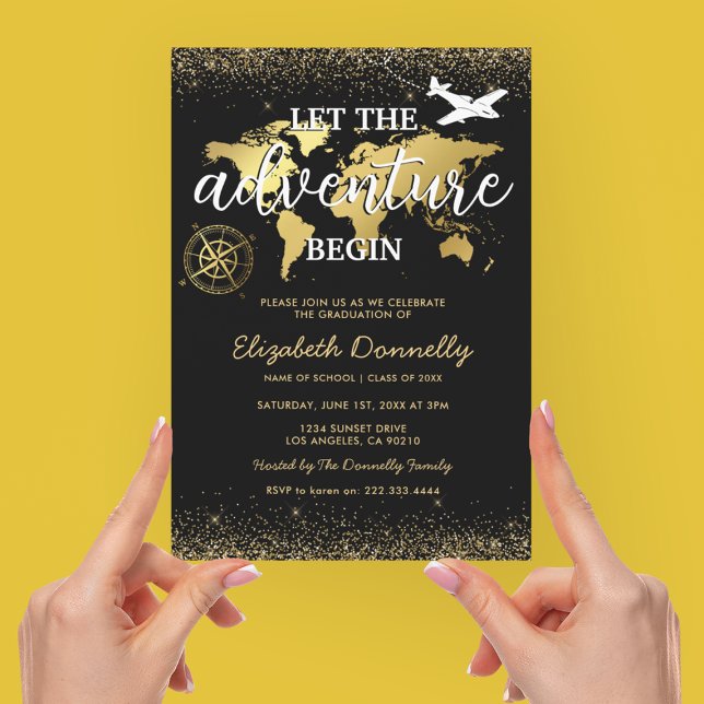 Invitación Que La Aventura Empiece La Fiesta De Graduación (Subido por el creador)