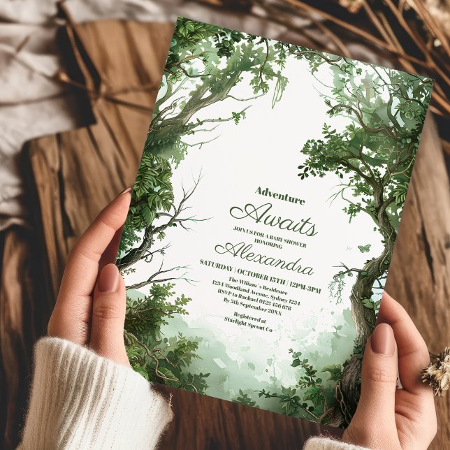 Invitación Que la aventura empiece Mountain Boy Baby Shower (Subido por el creador)