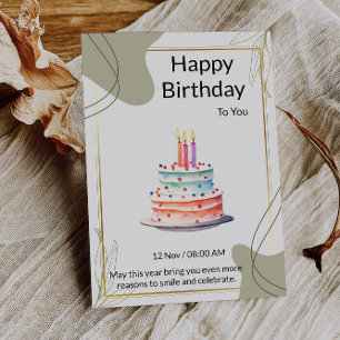 Invitación Que las velas de tu pastel brillen con intensidad