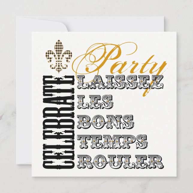 Invitación Que los buenos tiempos hagan Fiesta (Anverso)