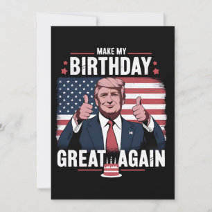 Invitación Que mi cumpleaños sea genial otra vez, Trump diver