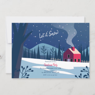 Invitación Que nieve Navidades Fiesta