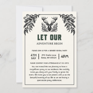Invitación Que nuestra aventura empiece Baby Shower
