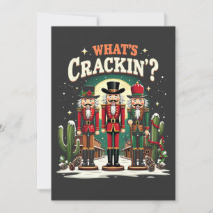 Invitación ¿Qué pasa Cascanueces Cactus de Navidad Divertido