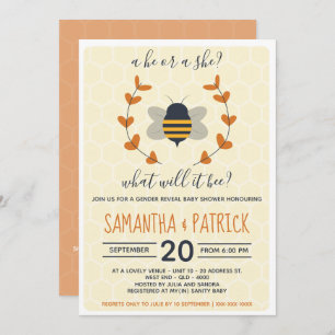 Invitación ¿Qué revelará Baby Shower si es de género?