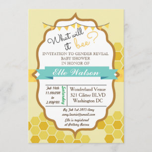 Invitación ¿Qué revelará Baby Shower sobre el género?