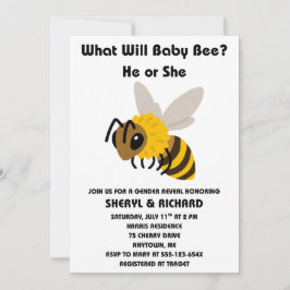Invitación ¿Qué revelará el fiesta el sexo de Baby Bee?