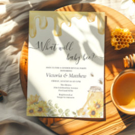 Invitación ¿Qué revelará el género Baby Bee Sunflowers?