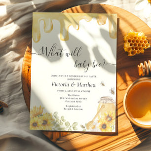 Invitación ¿Qué revelará el género Baby Bee Sunflowers?