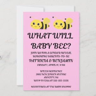 Invitación Qué revelará el género de Baby Bee