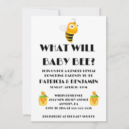 Invitación Qué revelará el género de Baby Bee