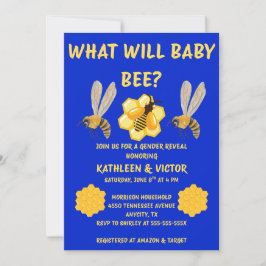 Invitación Qué revelará el género de Baby Bee