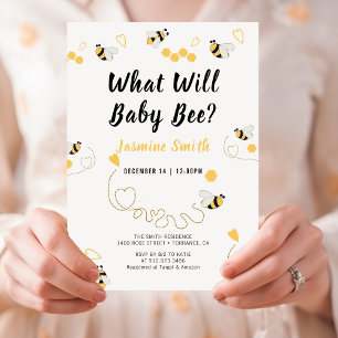 Invitación ¿Qué revelará el género de Baby Bee Bumblebee