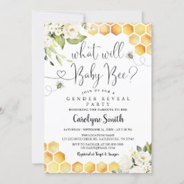 Invitación ¿Qué revelará el sexo de la bebe del bebé la abeja
