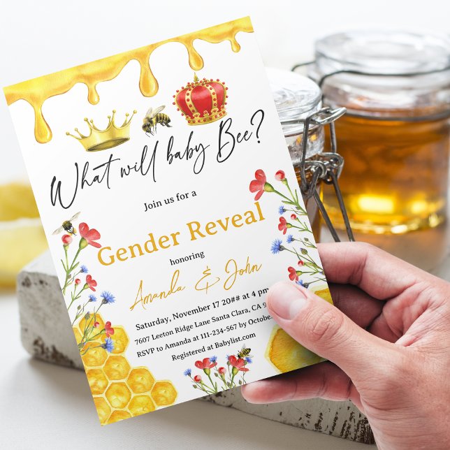 Invitación ¿Qué revelará el sexo floral amarillo del bebé? (Subido por el creador)