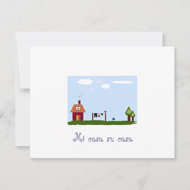 Invitación que se calienta de la casa de las casas (Anverso)