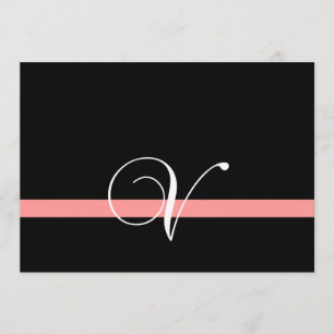 Invitación que se casa del monograma V blanco