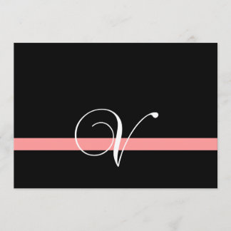 Invitación que se casa del monograma V blanco