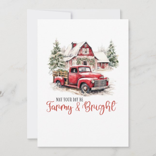 Invitación Que sean Navidades merry y brillantes (Anverso)