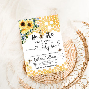 Invitación Qué Será Bebé Abeja Abeja Fiesta de Bebé