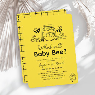 Invitación ¿Qué será Bebé Abeja? Revelación de género de miel