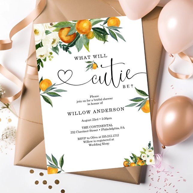 Invitación ¿Qué Será Cutie Citrus Limón Despedida de Soltera (Subido por el creador)