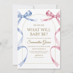 Invitación ¿Qué será el Baby Shower para el bebé?