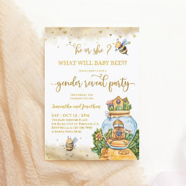 Invitación Qué será el Ilustracion del bebé Fiesta de Revelac