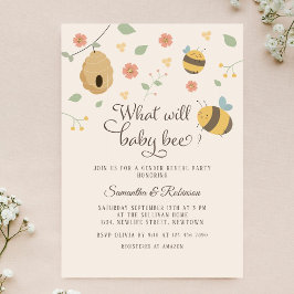 Invitación Qué será, revelación de género de las abejas