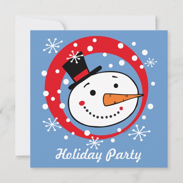 Invitación Que Snowman Personalizado invite de vacaciones (Anverso)