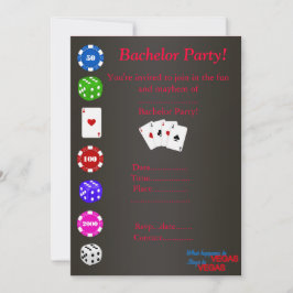 INVITACIÓN QUÉ SUCEDE EN VEGAS BLK BACHELOR PARTY INVITE