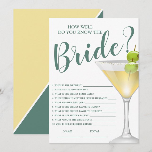 Invitación Qué tan bien conocer la Bride Elegant Bridal Showe (Anverso / Reverso)