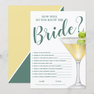 Invitación Qué tan bien conocer la Bride Elegant Bridal Showe