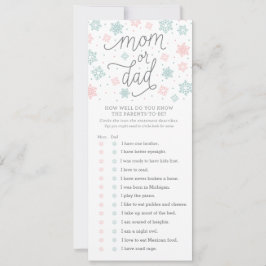 Invitación ¿Qué tan bien conoces el juego de Baby Shower Snow