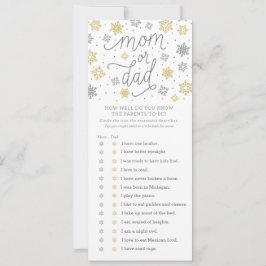 Invitación ¿Qué tan bien conoces el juego de Baby Shower Snow