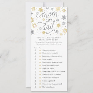 Invitación ¿Qué tan bien conoces el juego de Baby Shower Snow